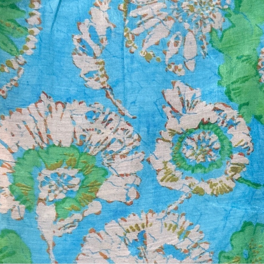 NWT Bella tu Nina Flutter-Sleeve Tie-Waist Maxi Dress Aqua Green Floral medium - Picture 10 of 16